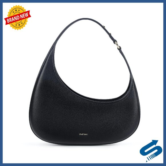 Vegan Leather Mini Shoulder Bag with Inner Pocket - Small Purse
